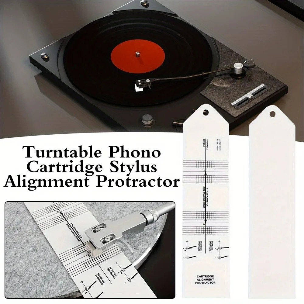 Hot Sale Pickup Calibration Distance Gauge Protractor Record LP Vinyl Turntable Phonograph Phono Cartridge Stylus Alignment