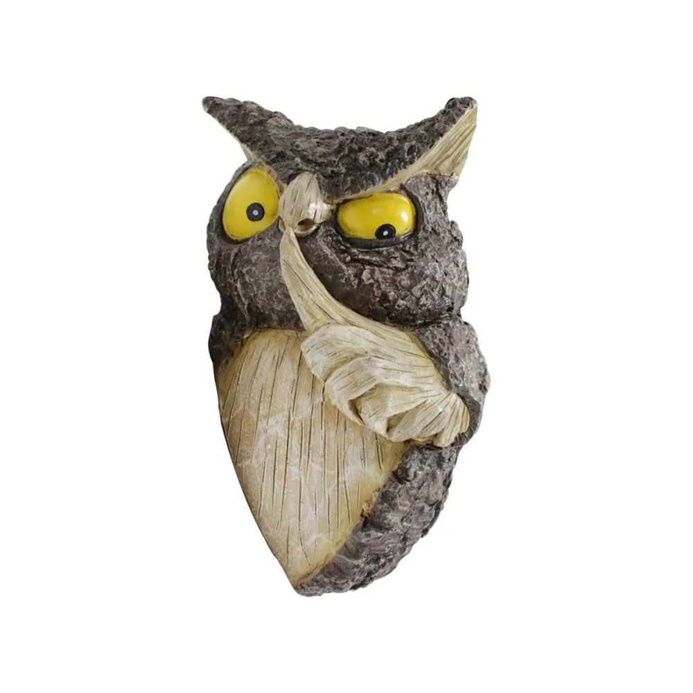 

Resin Owl Tree Hanging Simulated Personified Tree Decorations Pendant Cute Waterproof Animal Ornaments Statue Courtyard