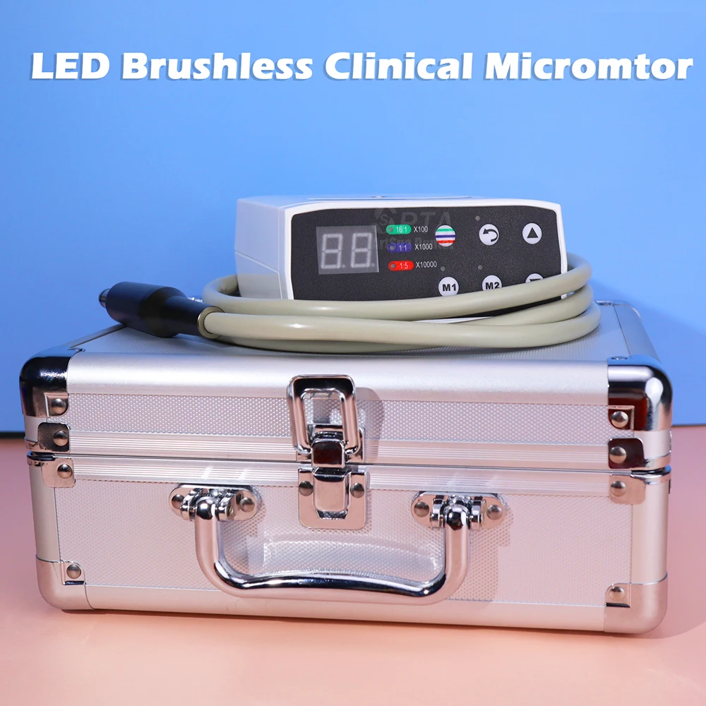 LED Micro Motor Set Dental Clinical 1:1 And 1:5 Handpiece Contra Angle Brushless With Fiber Optical Low Speed Medical Equipment