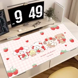 Mikko Illustrations Cute Mousepad Pad Rubber Table Mat Extended Gaming Lock Edge Keyboard Mat