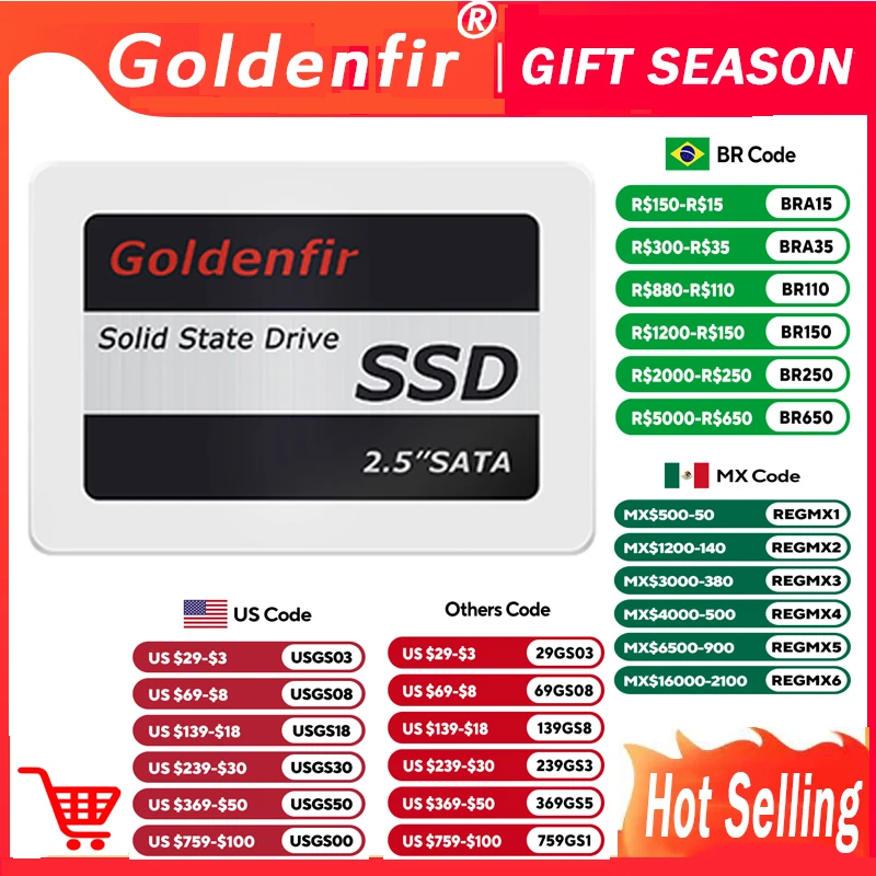 Goldenfirホットセール高品質ソリッドステートdrive128gb120gb256gb240gb 360gb480gb 512gb720gb 2.5 ssd 2テラバイト1テラバイトラップトップデスクトップ用