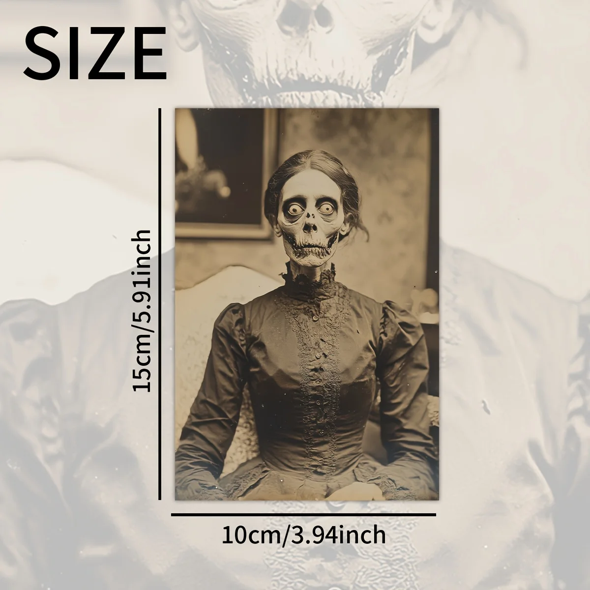 20PCS Retro Horror Skull Postcards, Gothic Style Creepy Cards, Dark Horror Halloween Decoration Cards, Halloween Home Decor