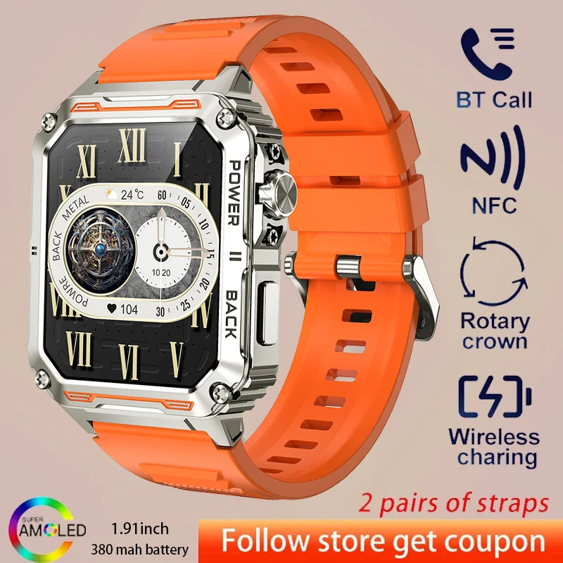 

2024 New smartwatch 1.91-inch color screen Full Touch HD Bluetooth Call Men's Smartwatch 380Mah battery capacity for Android iOS