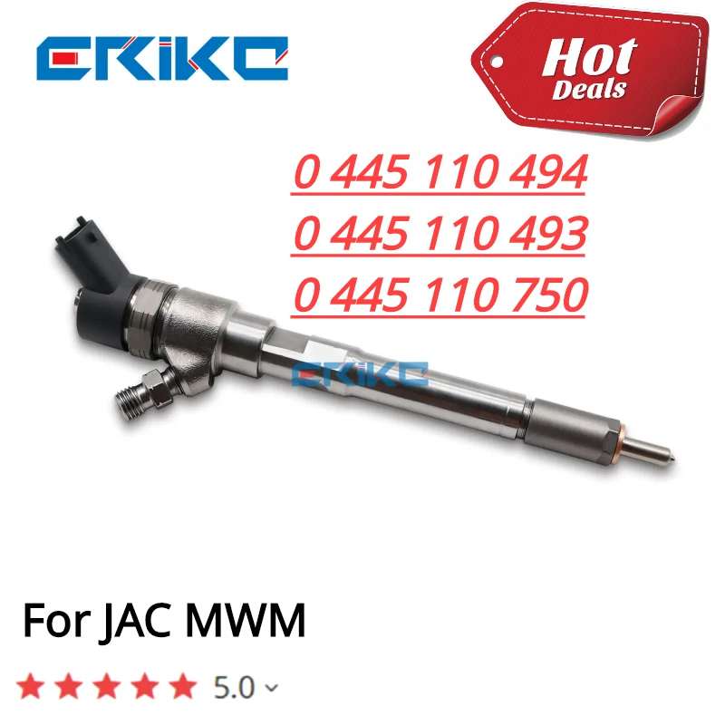 0445110493 Common Rail Injector 0 445 110 493 Diesel Fuel Injection Nozzle 0 445 110 494  For JAC MWM 0445110750