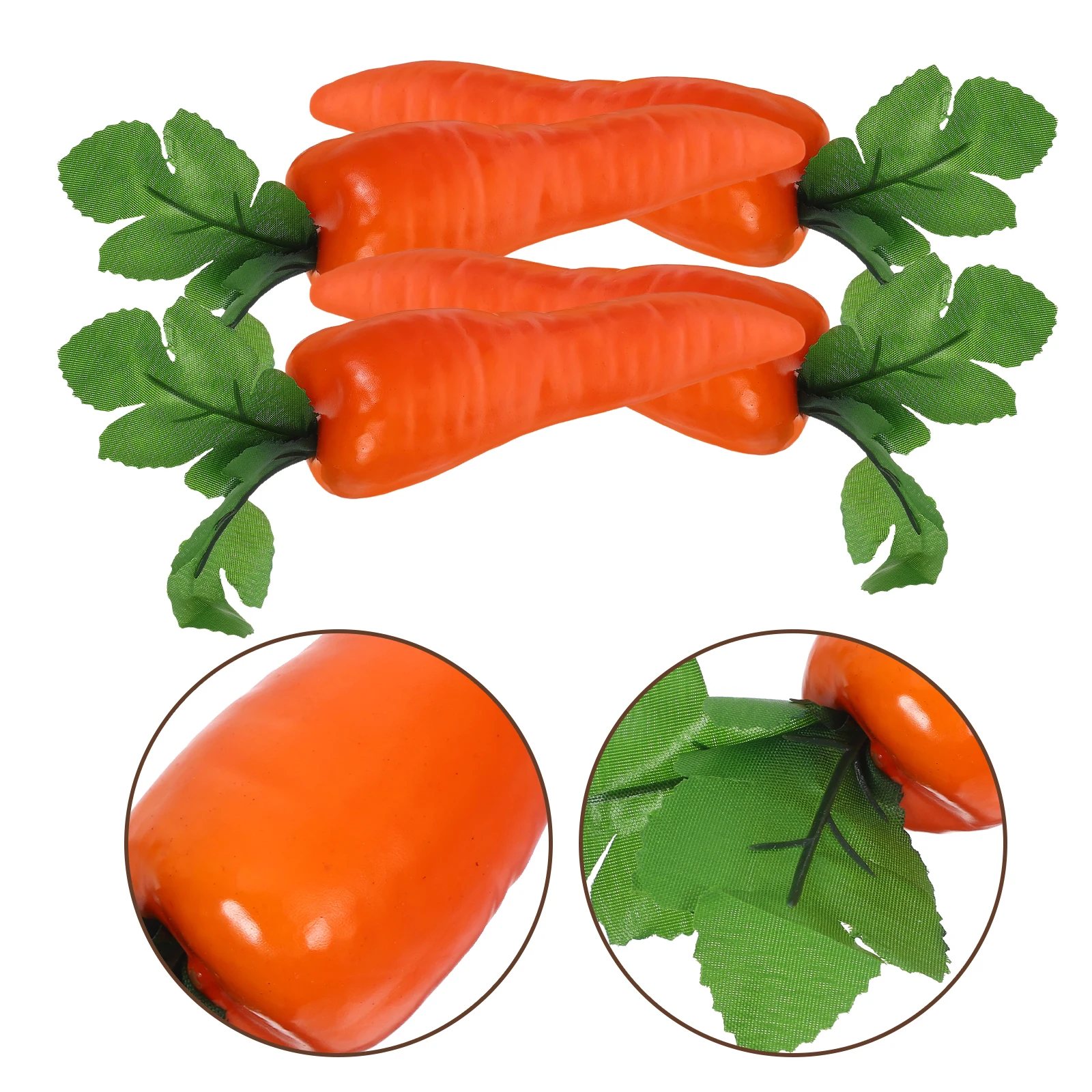 

12 Pcs Simulation Carrot Decors Artificial Carrot Decoration Kids Adornment Halloween Photo Props Home Decor Vegetable Education
