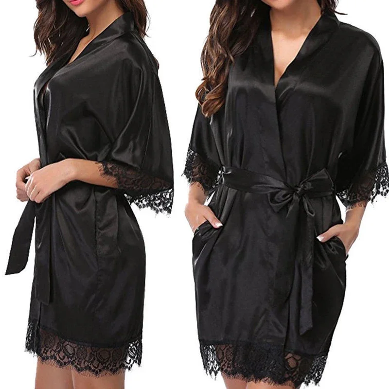 1 Piece Women's Underwear Glossy Robe Pajamas Ice Silk Plus Size Nightgown Homewear Fashion Trend  Sleepwear Lingerie