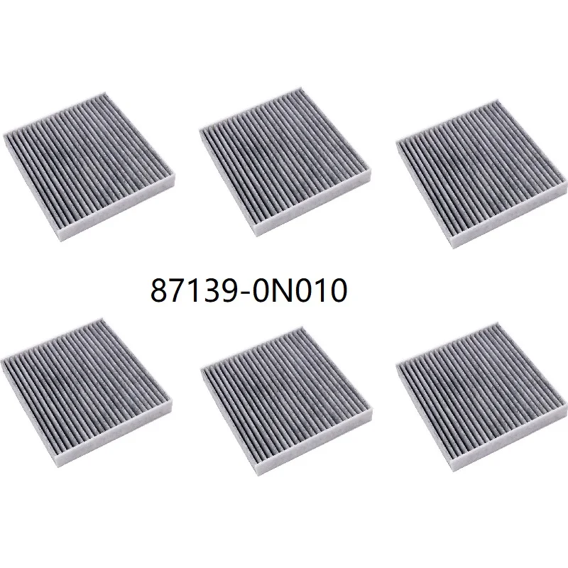 6pcs Cabin Filter 87139-0N010 for TOYOTA COROLLA RAV 4 3/4 AURIS ALLION AVENSIS PREMIO YARIS VIOS