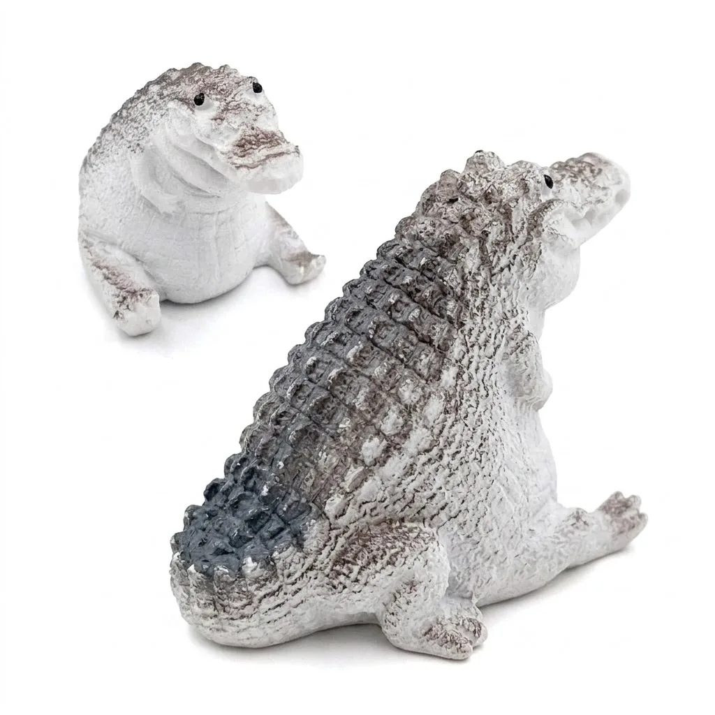 Decorative Garden Ornaments Baby Crocodile Statue Mini Resin Courtyard Animal Sculpture For Outdoor Lawn Yard Home Garden