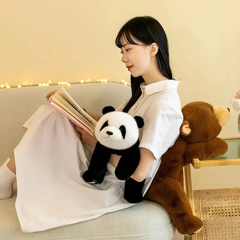 

New Fluffly Zoo Panda Plushies Dolls Kawaii Stuffed Animals Soft Girls Hug Throw Pillow Baby Accompany Toys for Kids Gifts Decor