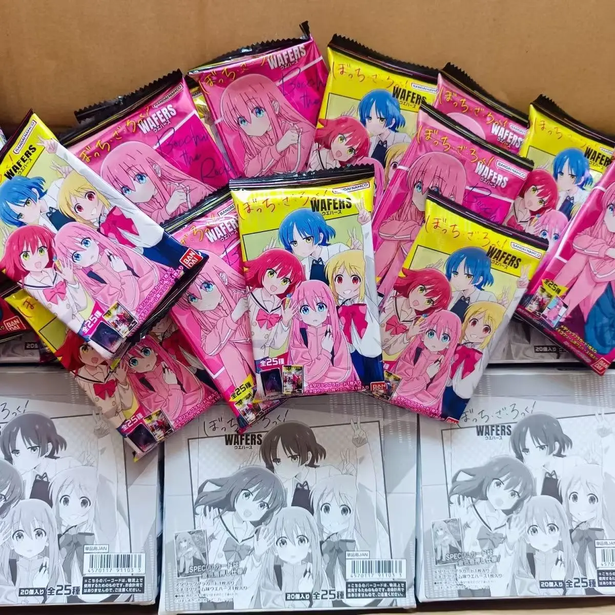 Bandai Genuine Peripheral Blind Box Lonely Rock Candy Toy Trading Card Gotoh Hitori Bushido Anime Character Cards Kids Gifts