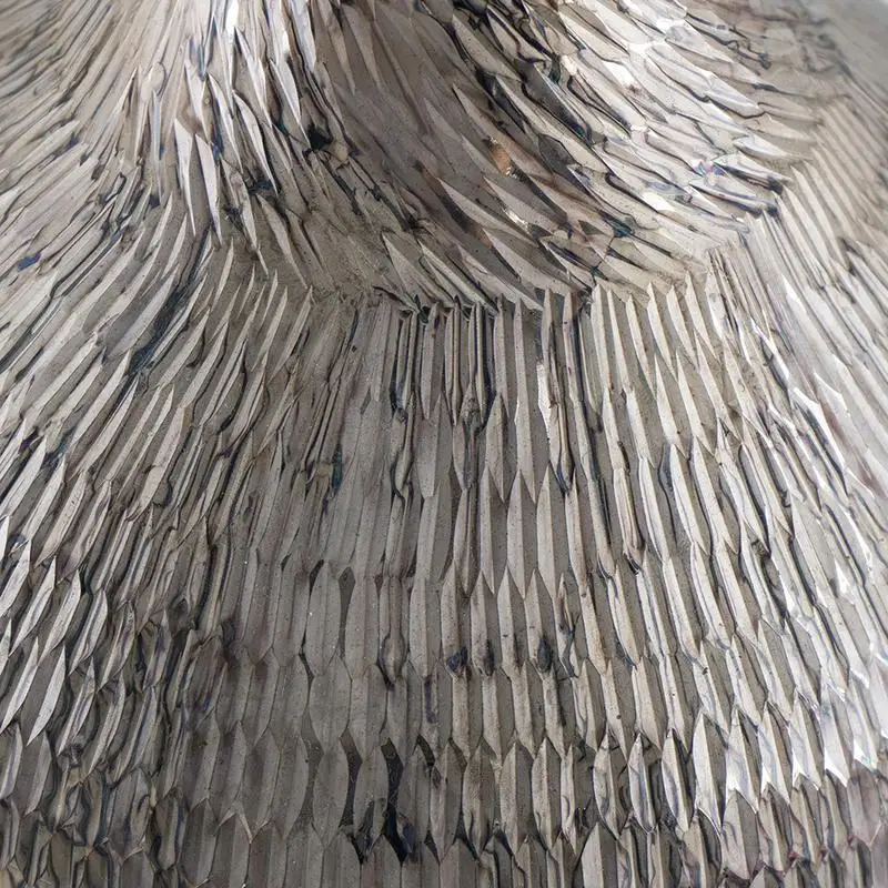 Florero de cristal plateado de 9x10 pulgadas, elegante acento decorativo para el hogar para flores y botánicos