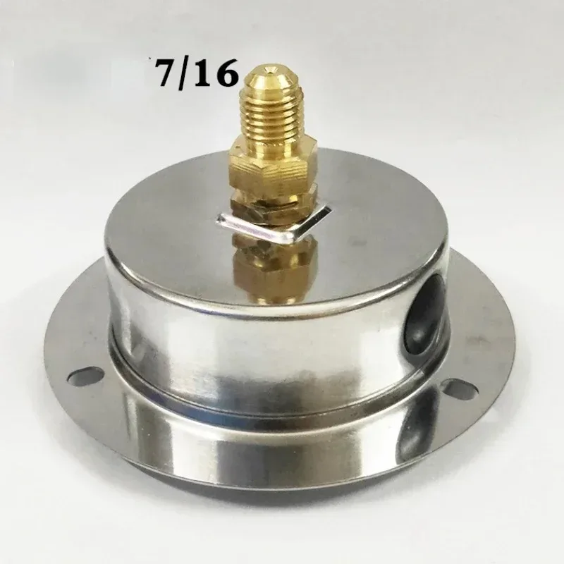Shock Resistant Refrigerant Pressure Gauge, Dual Scale High Low Pressure Meter for Air Conditioning Repair