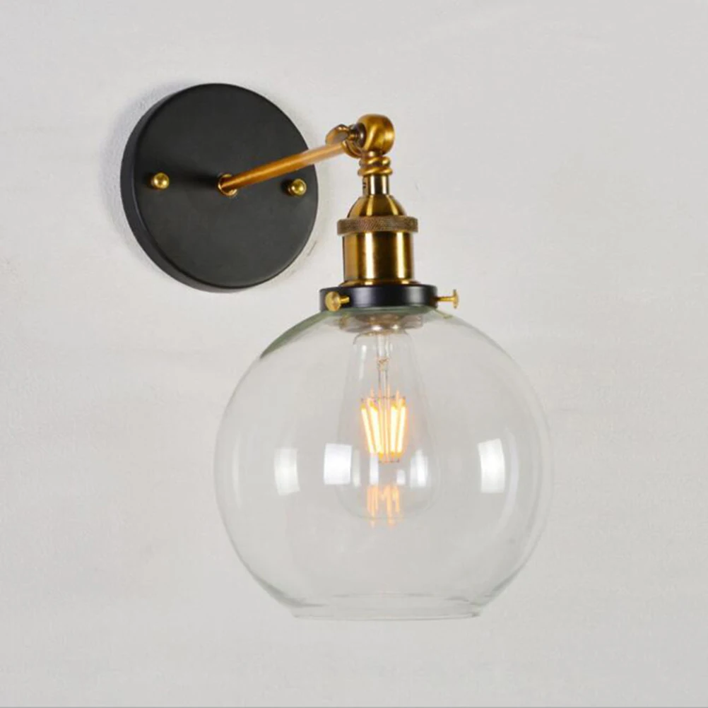 

E27 15Cm Glass Round Wall Light Unique Elegant Design Night Lighting for Indoor Outdoor Use No Bulb Included Wall Light