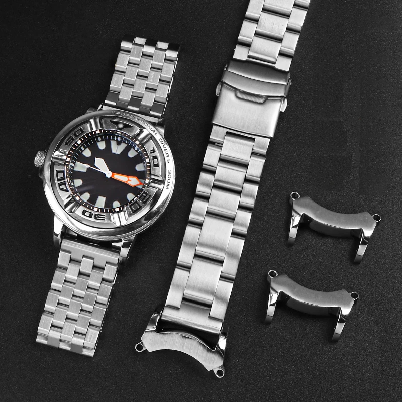 For Citizen BJ8050 BJ8050-08E Stainless Steel Lug Connection  Head  Modified Watchband Small/Little Monster Bracelet Watch Strap