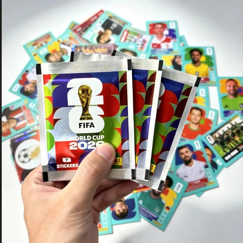 Cardstock Paper Pack - パニーニ FIFAワールドカップ2026ステッカーパック、サッカースタートレーディングカード、ファン向けコレクタブルお土産、サッカー愛好家へのホリデーギフト