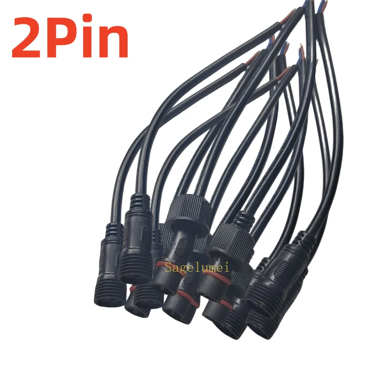 5/10Pairs 2pin 3Pin 4pin Led Waterproof Connector Male To Female Waterproof Cable for 5050 RGB WS2811 2812 6812 Led Strip Driver