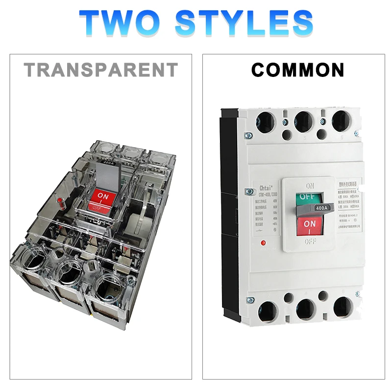 CTM1-400 AC 3P 4Pole 315a 350a 400a main Switch Molded Case Circuit Breaker MCCB Short Circuit Overload motor Protection