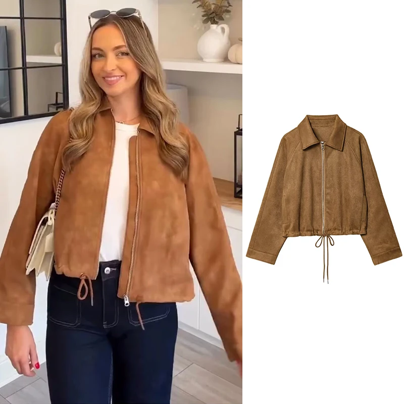 

Autumn Jackets Women's 2025 New Coats Fashion Loose Elegant Women's Short Jacket Chic Autumn Street Warm Youth Outerwear Coats