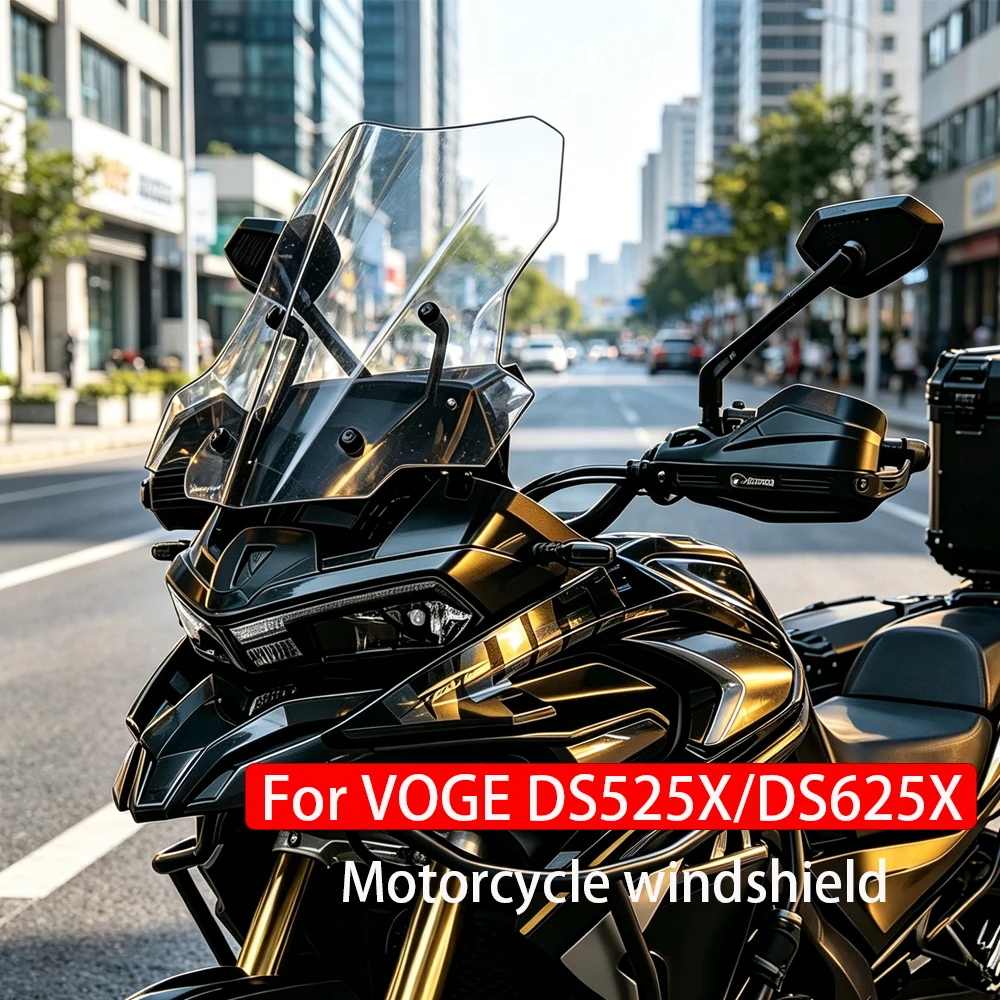 For VOGE DS 525 X DS 625 X Modification Windshield DS525X DS625X Motorcycle Dedicated Front Windshield Raised And Widened