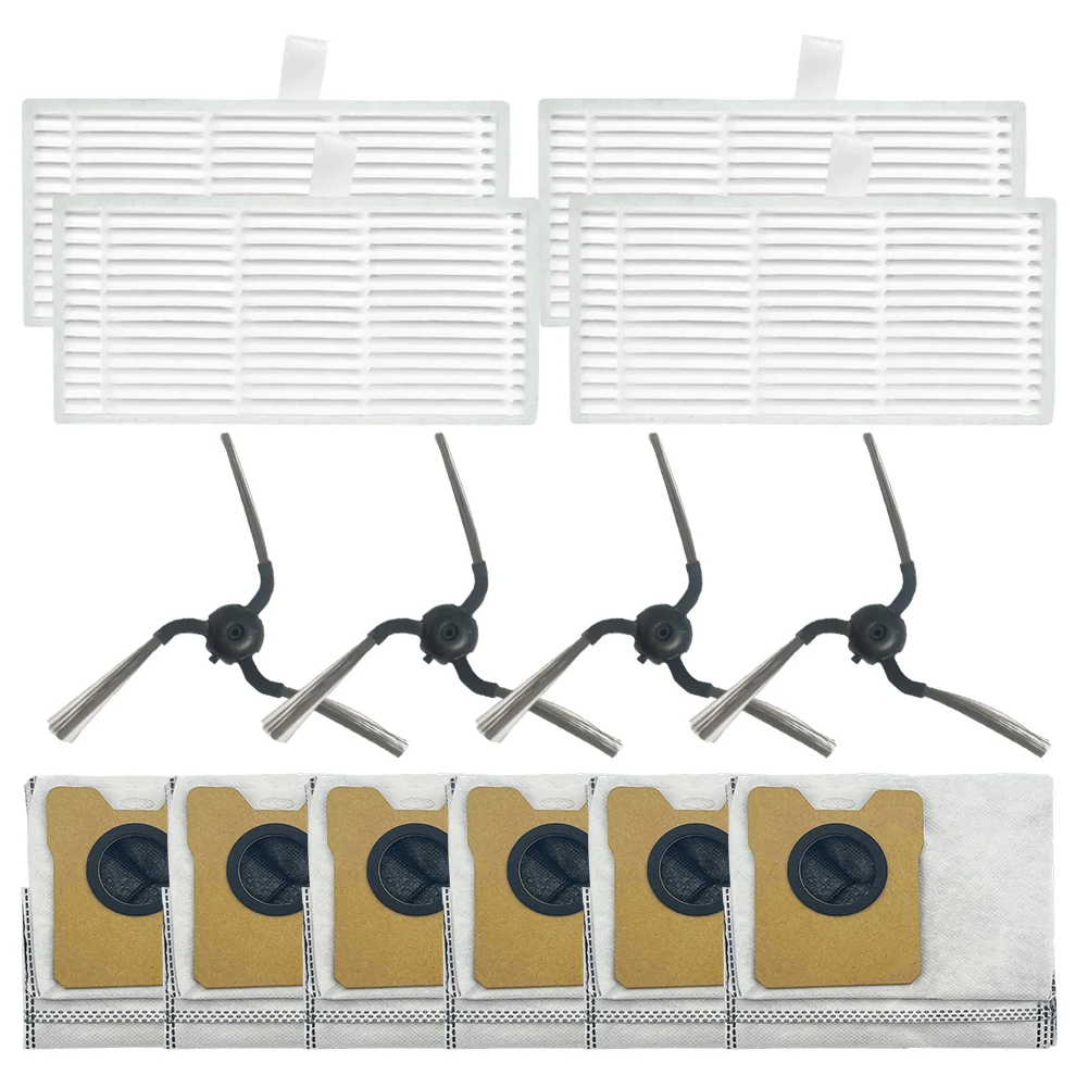 

All in One Replacement Kit for eufy Robot Vacuum C10 4 Filters 6 Dust Bags and 4 Side Brushes to a Clean Living Space
