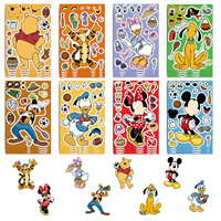 8 Disney Cartoon Character Face Changing Collage Decoration Phone Case Skateboard Waterproof PVC Sticker Girl Gift