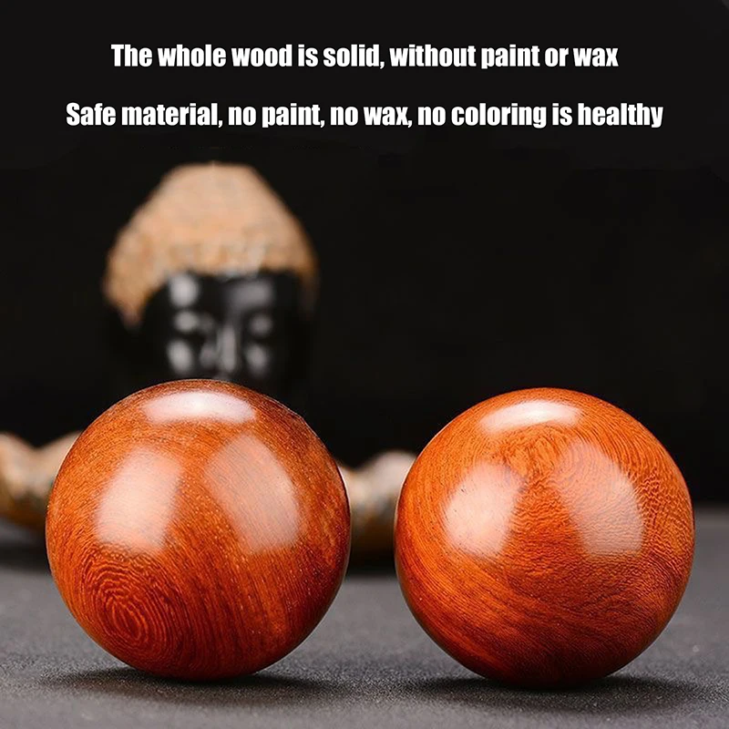New Rosewood Baoding Balls New Chinese Hand Exercise Massage Stress Balls Antique Wooden Health Therapy For Rehabilitation Desk