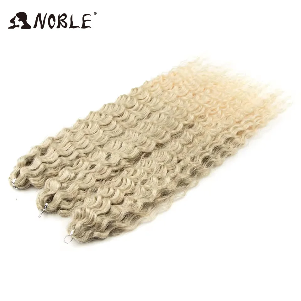 Edles Lockenhaar, Wasserwellen-Twist-Haare, Ombre-Blond, 25 Zoll, synthetisches Flechthaar, tiefe Wellen, Haarverlängerung zum Flechten – Detail 28