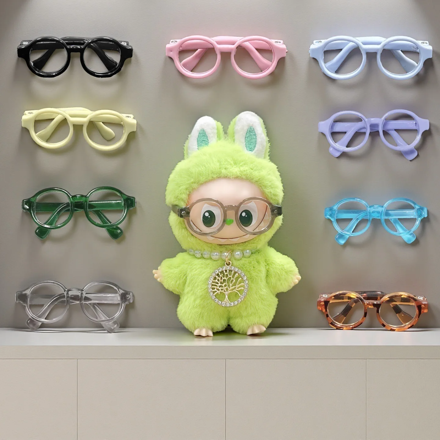 

Accessories For 10cm Labubu Mini Version 4.0 Dolls 4.5cm Glasses With Lenses Multiple Colors And Styles Available Essential