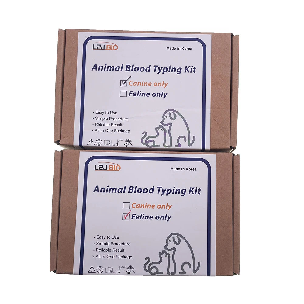 Pet Animals Blood Typing Kit 5 Tests Strips Simple Procedure Reliable Result Quick Test Detection Breeding Hemolysis transfusion