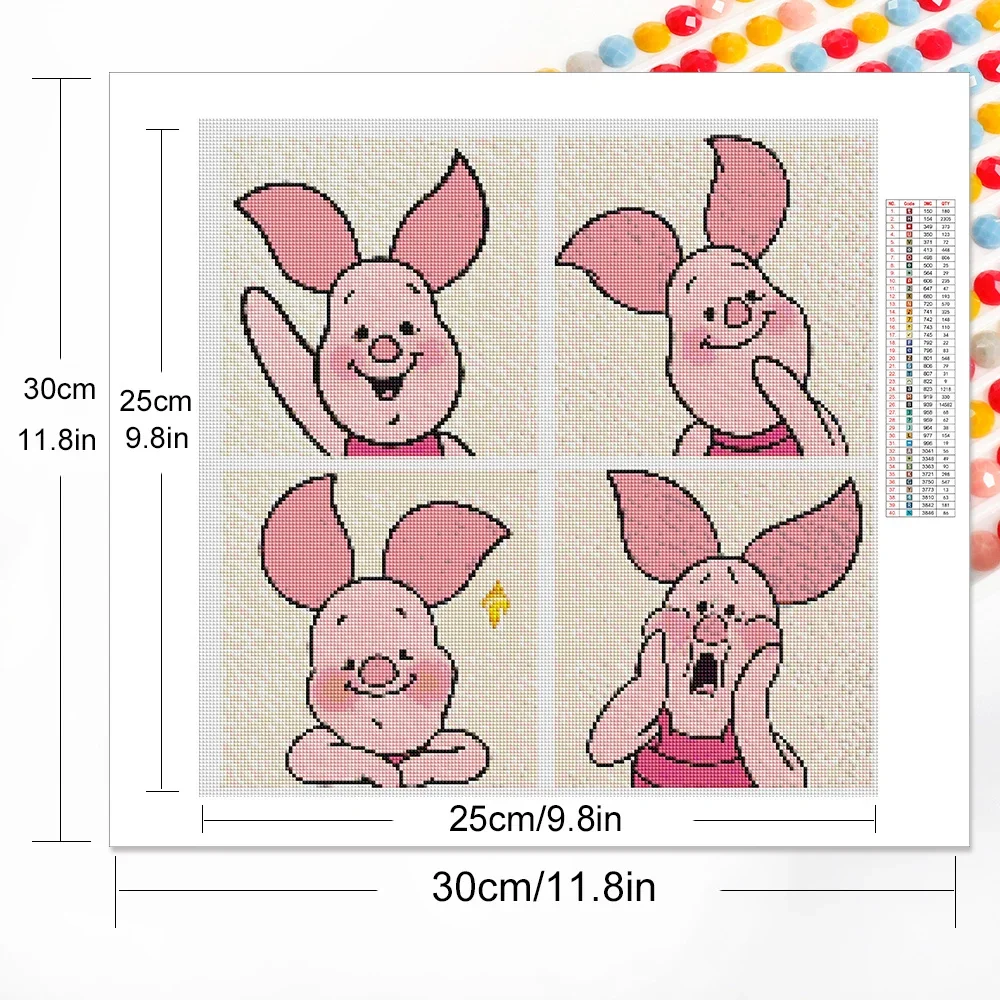 ديزني 5D الماس الفسيفساء الخنزير الصغير الماس اللوحة الحيوان جديد وصول التطريز DIY صورة الراين ديكور للمنزل