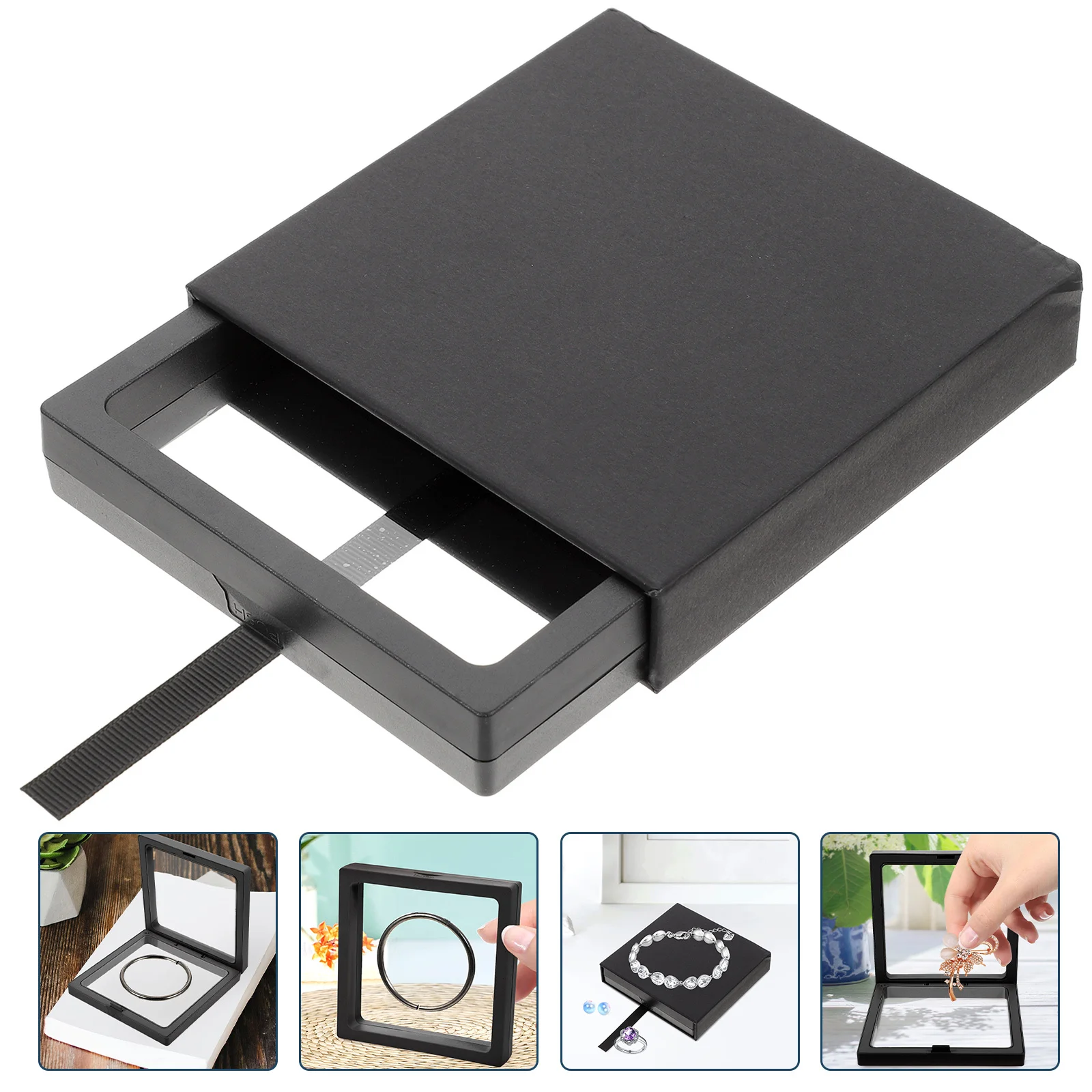 2Pcs Jewelry Storage Boxes Lightweight Compact Travel Jewelry Organizer Case for Rings Earrings Necklaces Travel Essentials