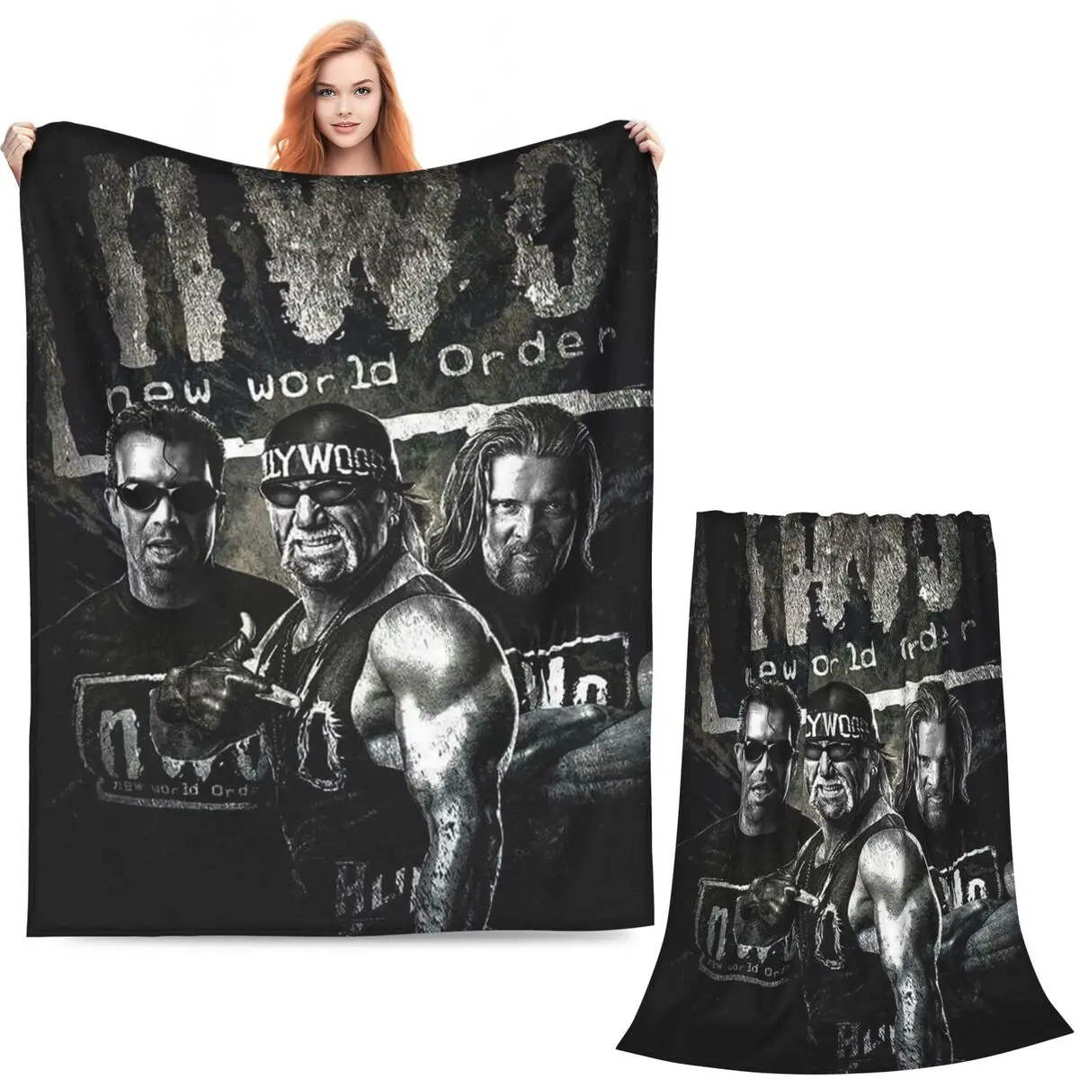 Wrestler NWo New World Order The Third Man Blankets Soft Warm Flannel Throw Blanket Bedspread for Bed Picnic Travel Home Couch