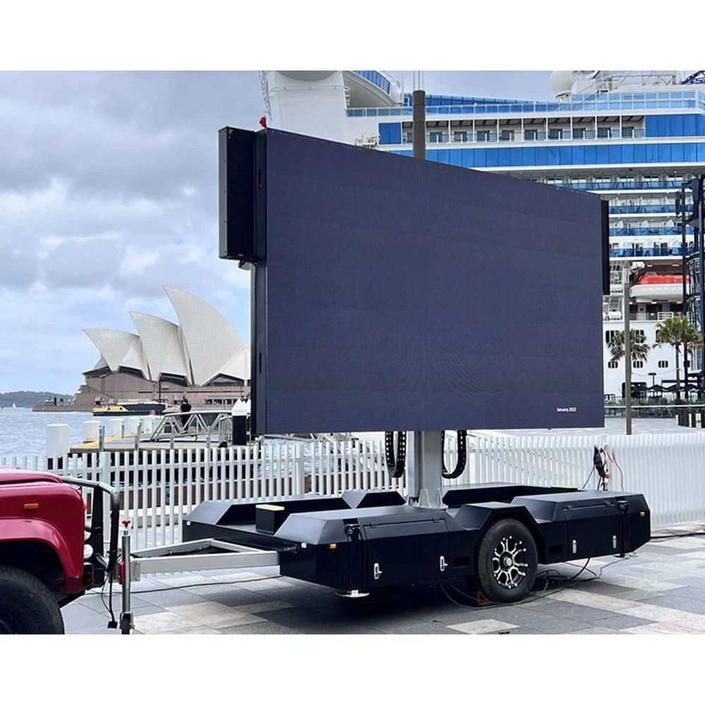 Rising LED Cabinet 2.5m Outdoor Billboard Truck Trailer for Mobile Advertising Car Vehicle Graphics Display