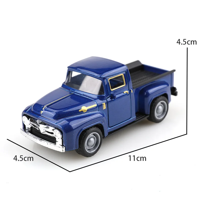 Maßstab 1/38 Mini Retro Simulation Pickup Truck Modell 11 cm Legierung Pull-Back Diecast Fahrzeug Auto Modell Junge Spielzeug sammlung Geschenke