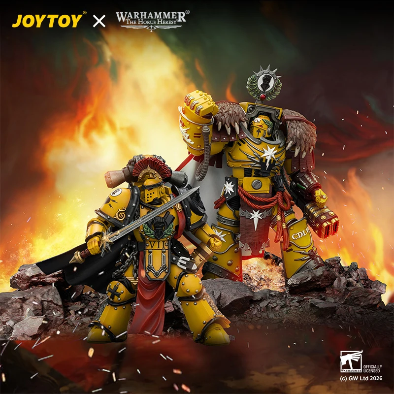 

JOYTOY Warhammer The Horus Heresy Action Figures Imperial Fists Lord Castellan Evander Garrius Legion Praetor in MkIII Armour