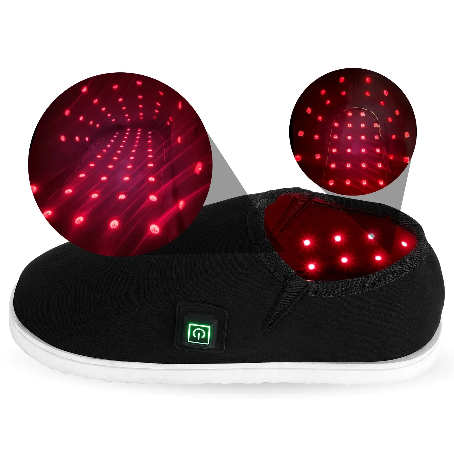 New Design portable battery pulse near infra red light slippers 660nm 850nm red light therapy equipment boots for foot arthritis