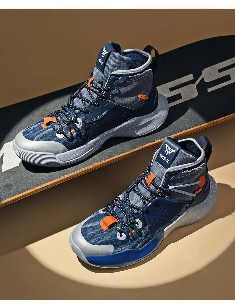 Basketball shoes wear-resistant friction sound guard solid high-top cement nemesis boots sneakers men
