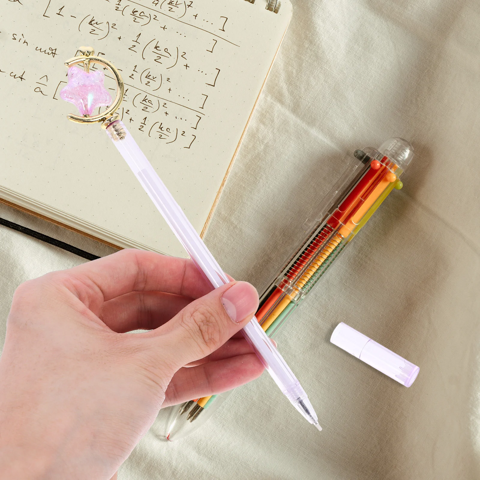 

10Pcs Adorable Star Shape Gel Pens Creative Water Signature Pens Fun Pendant Design Stationery