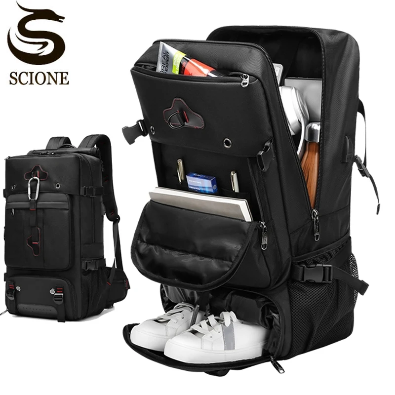 80L Men\'s Outdoor Backpack Large Travel Sports Camping Luggage Multifunctional Climbing Pack For Male Laptop School Bag XD103Y