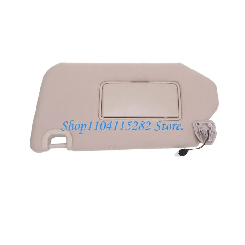 Integrated Rotating-Rod Vehicle Sun Visors for 2013-2018 Driver Side Application, Replacement with Flip-Open Mirror Cover