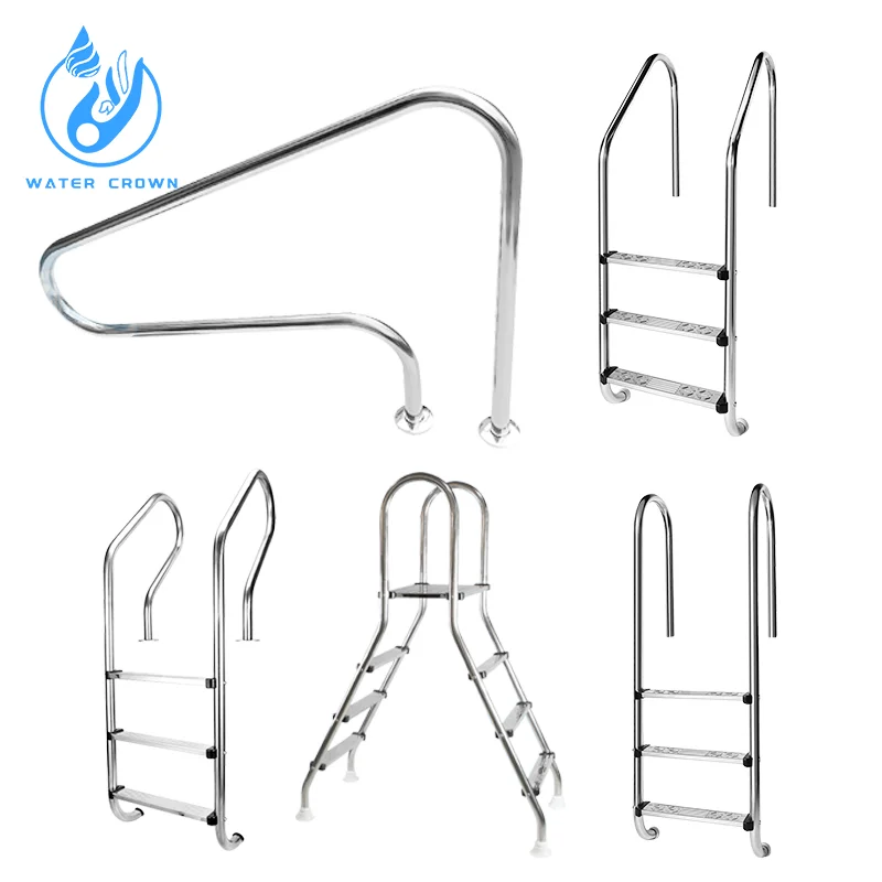 2025 Water Crown High Quality Stainless Steel Anti-Slip Swimming Pool Ladder Equipment Escalators