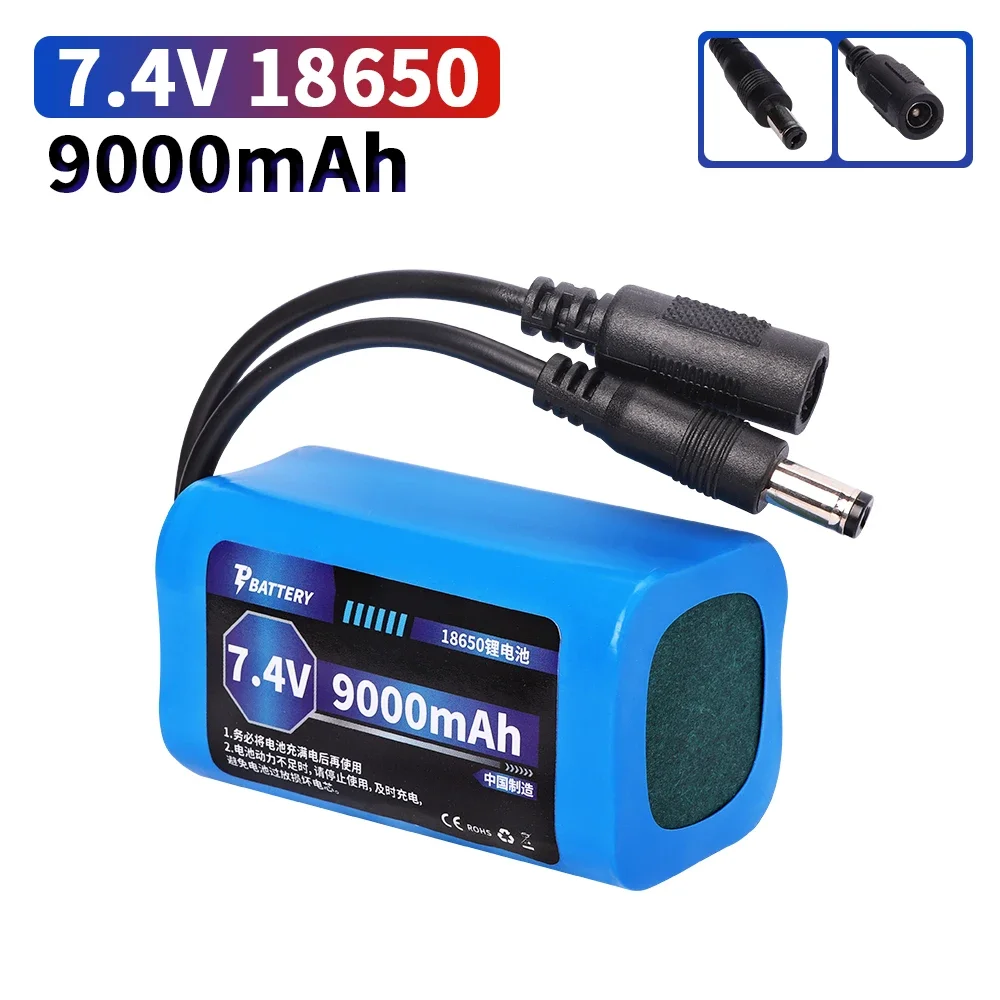 18650 7.4V 9000mAh Akumulator i ładowarka Do T188 T888 2011-5 V007 C18 H18 So on Pilot zdalnego sterowania RC Przynęta wędkarska Części do łodzi Zabawki