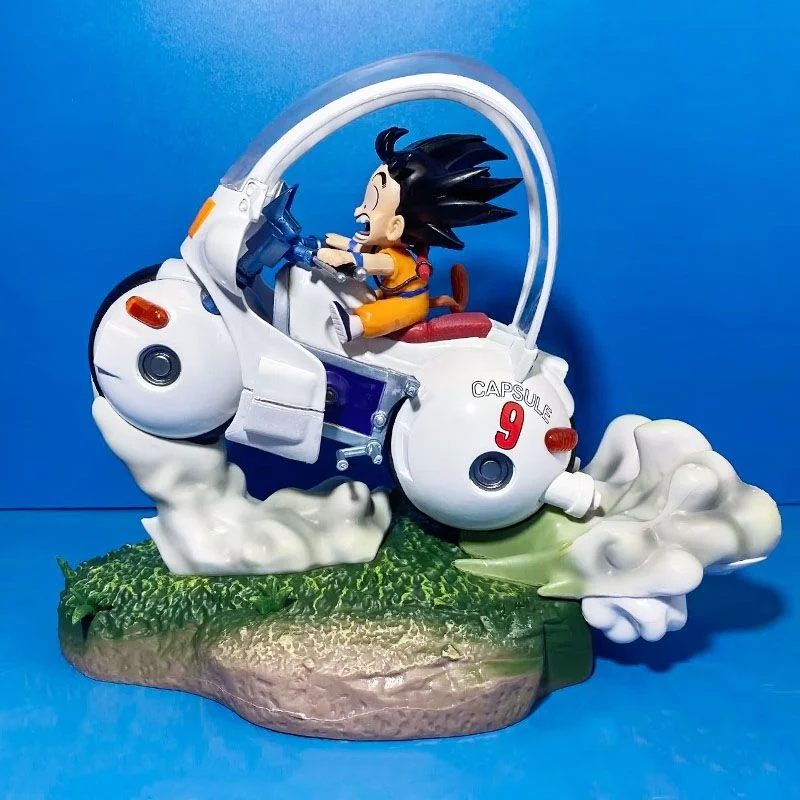 Japan Dragon Ball Anime Model Ornament Cartoon Figure Son Gohan Doll Locomotive Creative Cute Model Toy Collection Gift