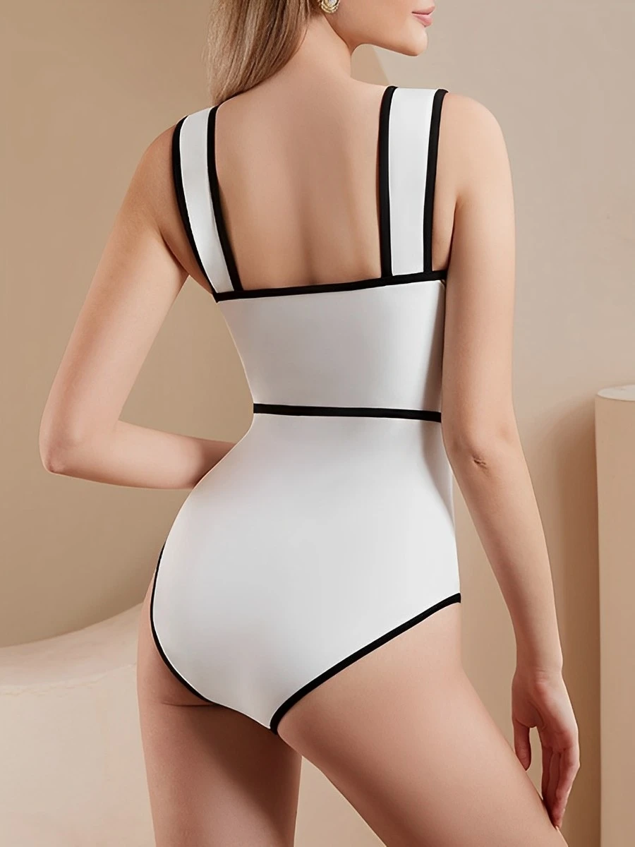 2024 Hollow Out Bowknot Swimsuit Women One Piece Sexy Swimwear Female Beachwear Bathers Bathing Swimming Swim Suit