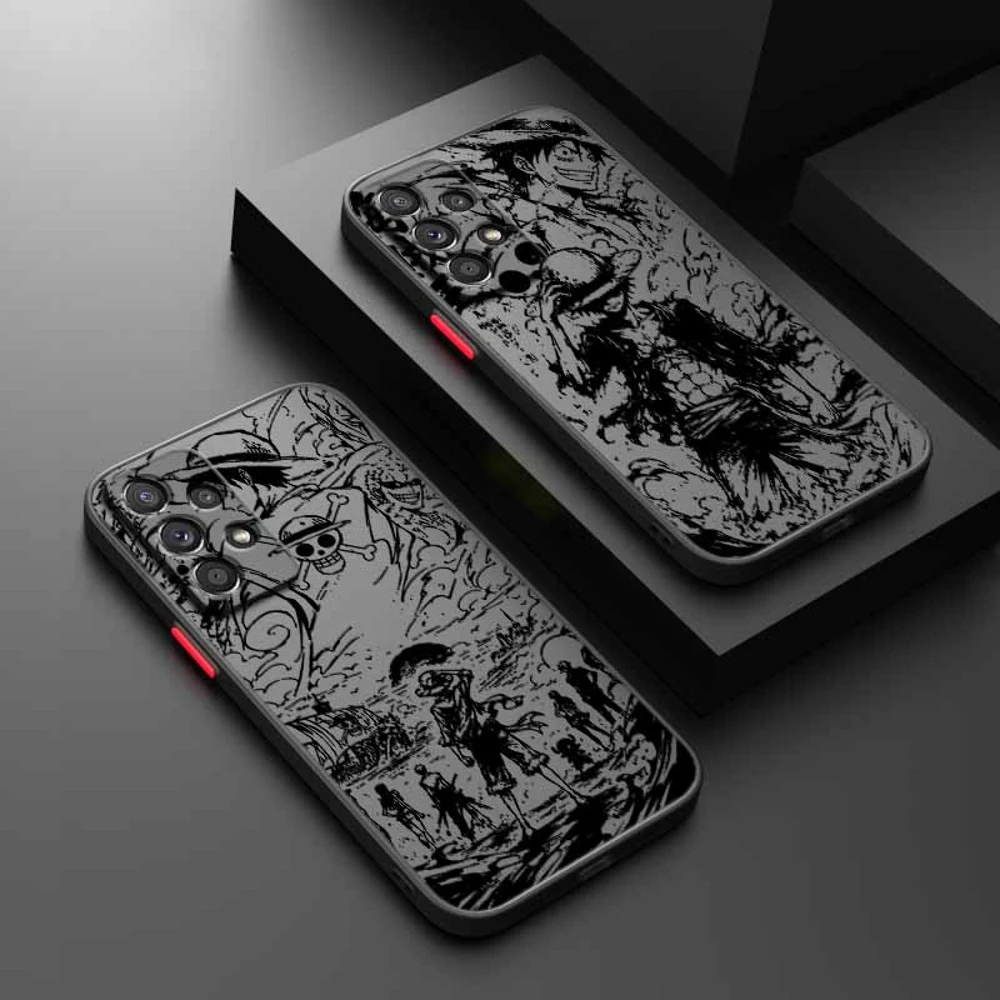 Handsome black ink Onee aPiece For Samsung A73 A72 A56 A55 A54 A53 A36 A34 A33 A32 A31 A26 A25 A24 A22 A17 Funda Soft Phone Case