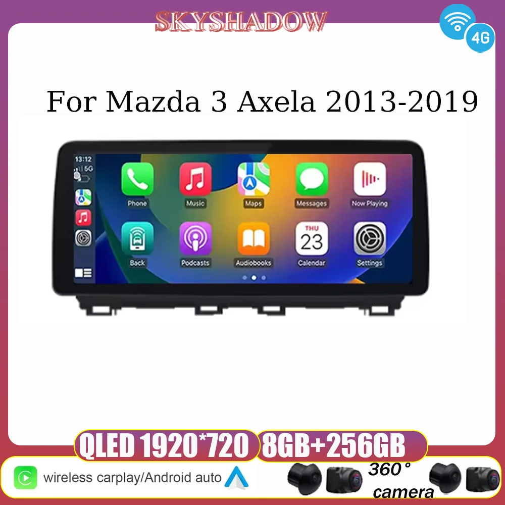 Android 13 Navigation GPS For Mazda 3 Axela 2013-2019 Car Radio Multimedia Video Player Bluetooth WiFi CarPlay Stereo Head unit