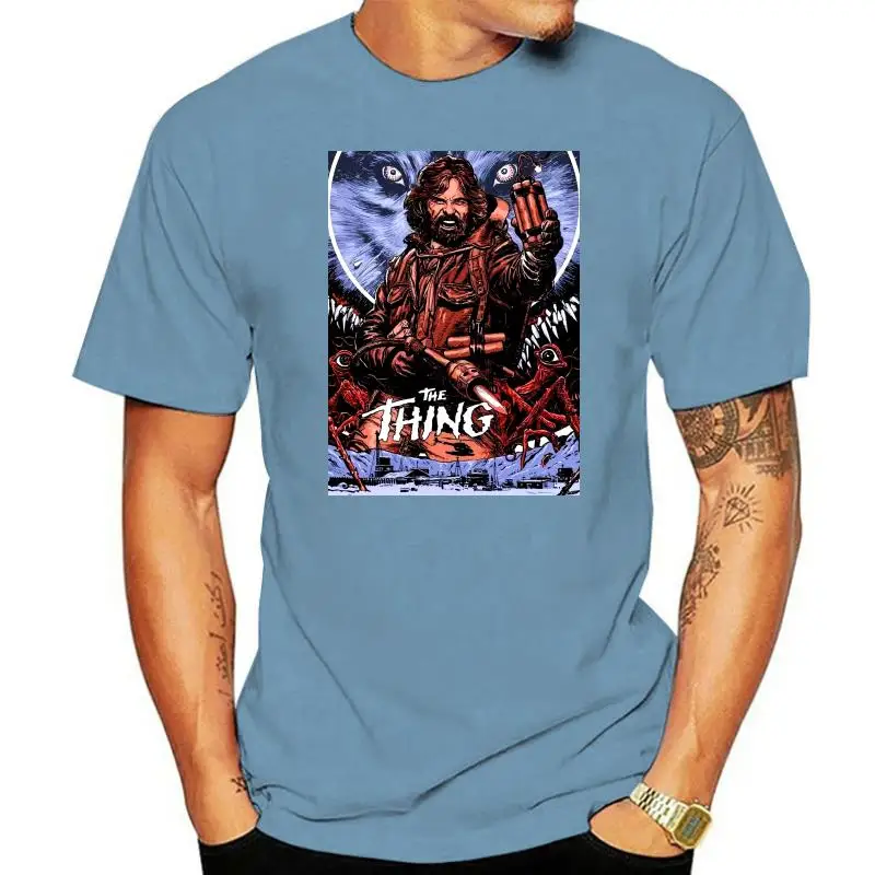 

The Thing V36 movie poster 1982 T-Shirt (BROWNBLACK) ALL SIZES S-5XL