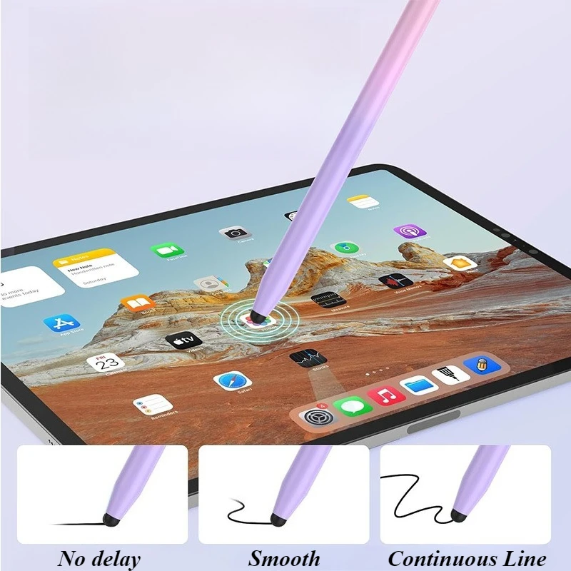 

Universal Pen Double Silicon Head Touch Capacitive Electrostatic Screen Stylus Pens Screen Drawing Pen for Smartphone Tablet PC
