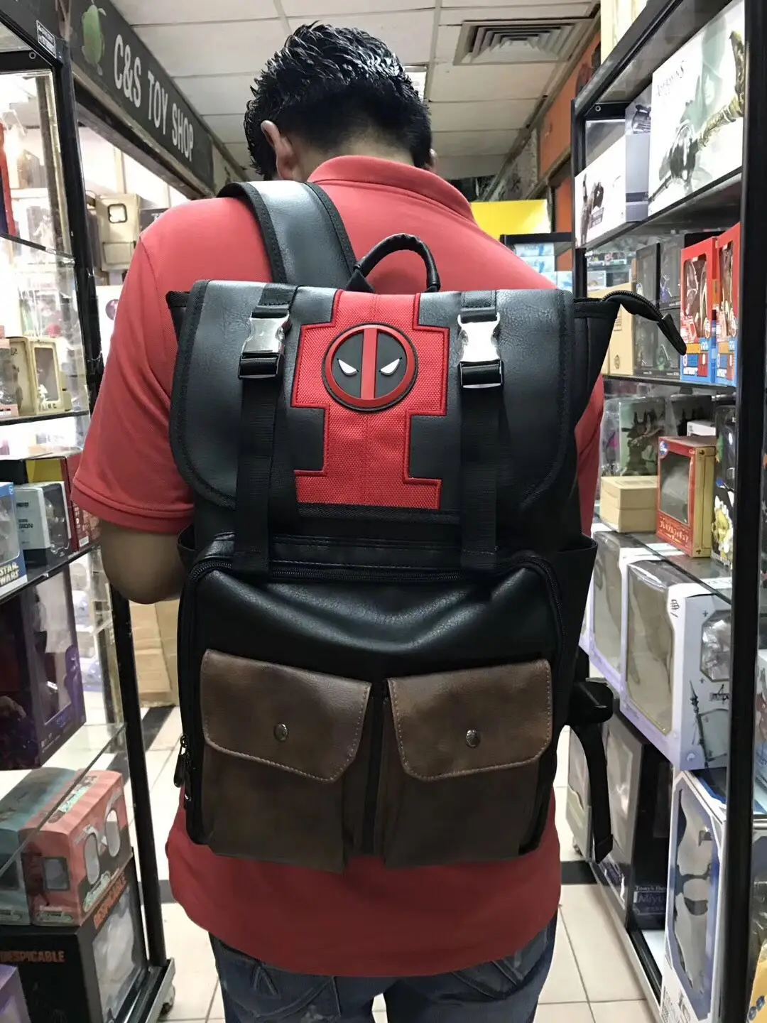 2024 New Hot Marvel Avengers Deadpool Backpack Student Backpack Single Shoulder Slant Cross Small Bag Waist Bag Travel Backpack