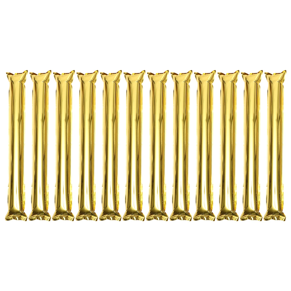 

12 Pcs Props Inflatable Fuel Rod Football LED Aluminum Film Cheerleading Sticks